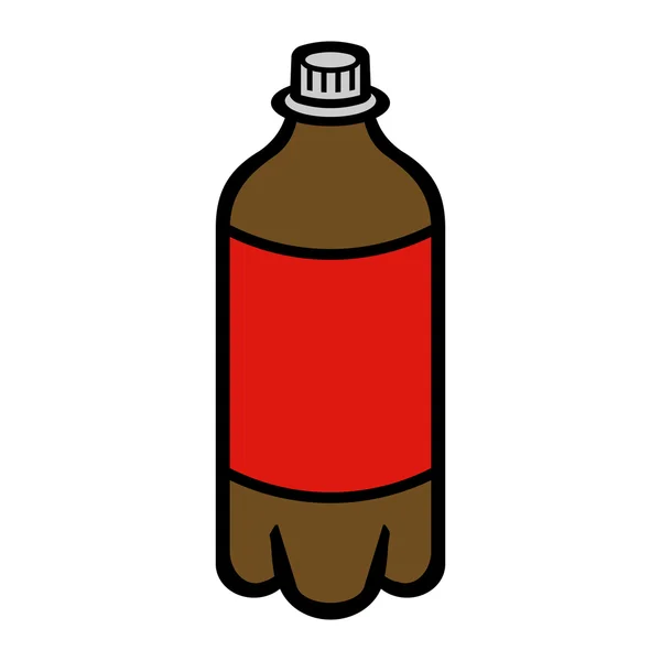 Soda Pop Drink botella Vector icono — Vector de stock