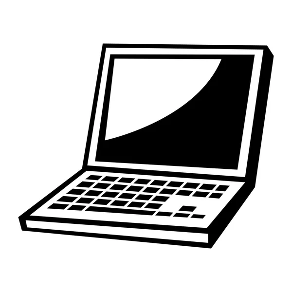 Laptop-Computer-Vektorsymbol — Stockvektor