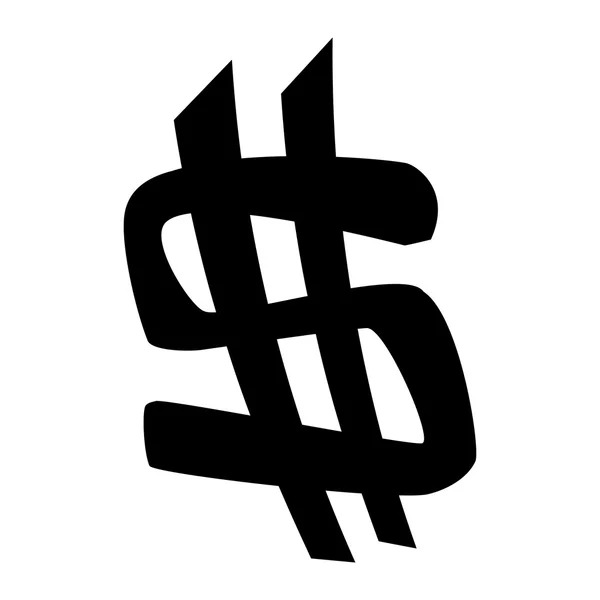Dollar signe argent vecteur — Image vectorielle
