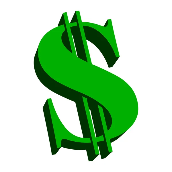 Znak dolara pieniędzy wektor — Wektor stockowy