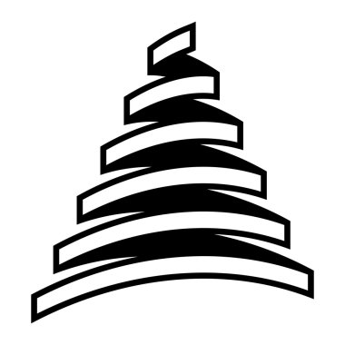 Noel ağacı vektör simgesi