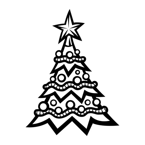 Árbol de navidad icono vector — Vector de stock