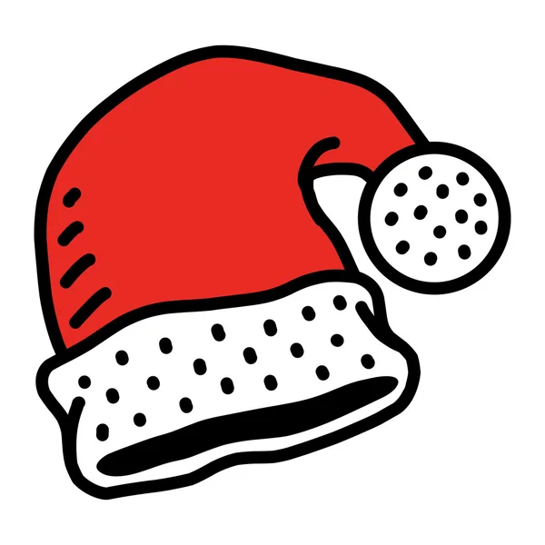 Χριστούγεννα Αϊ Βασίλη καπέλο διάνυσμα — Διανυσματικό Αρχείο