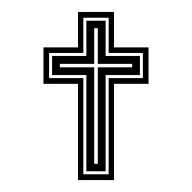 Christian Cross haç vektör simgesi