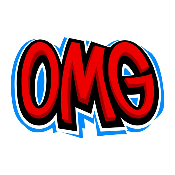 OMG Oh My God letras vectoriales de texto — Vector de stock