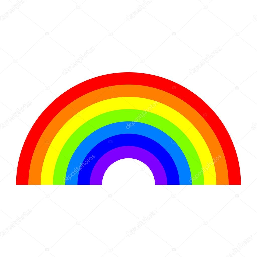 Rainbow symbol vector icon