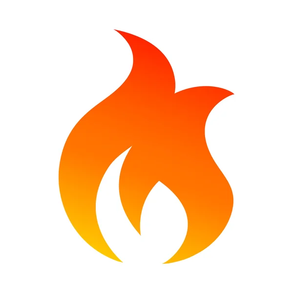 Flamme Feuer Vektor Symbol — Stockvektor