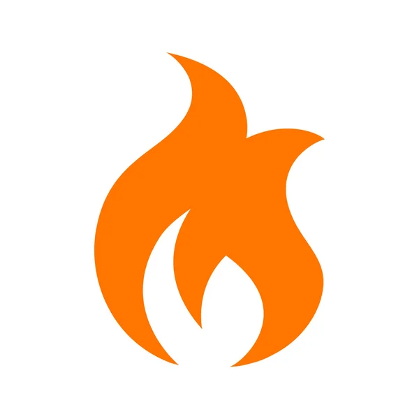 Flamme Feuer Vektor Symbol — Stockvektor