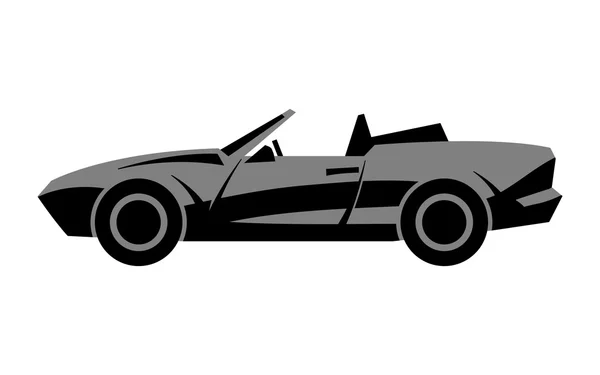 Cabrio-Sportwagen-Vektor-Symbol — Stockvektor