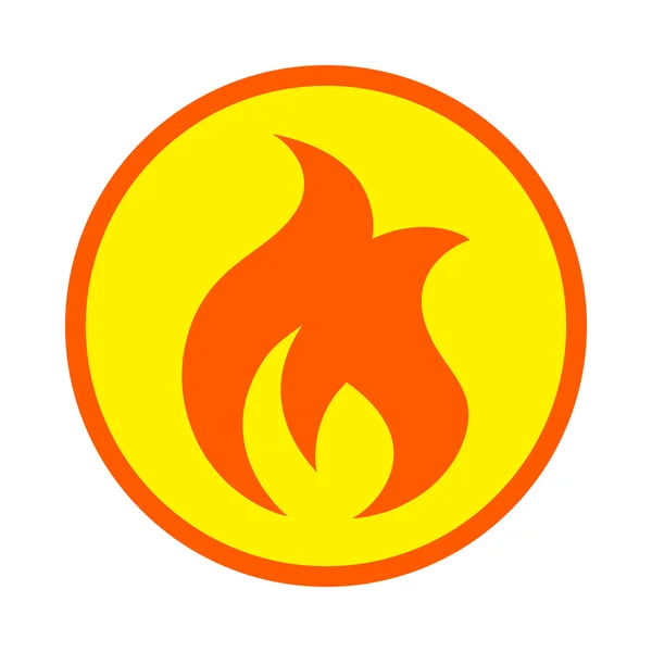 Vector de fuego de llama Icono — Vector de stock