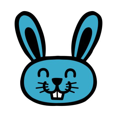 Bunny tavşan karikatür vektör simgesi