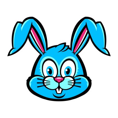 Bunny tavşan karikatür vektör simgesi