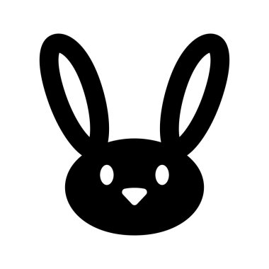 Bunny tavşan karikatür vektör simgesi