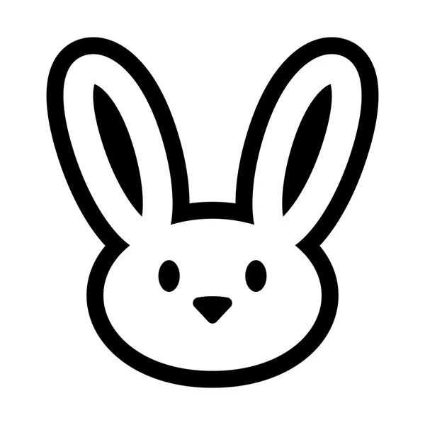 Bunny tavşan karikatür vektör simgesi