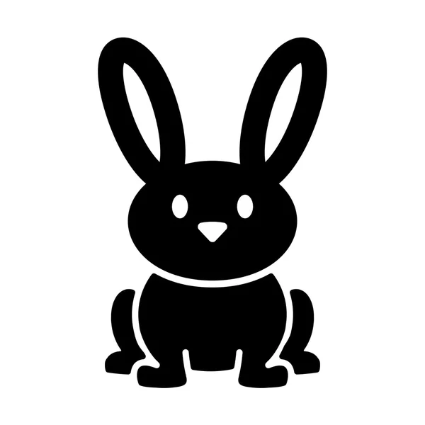 Bunny Rabbit Cartoon Vector Icon — Stock Vector