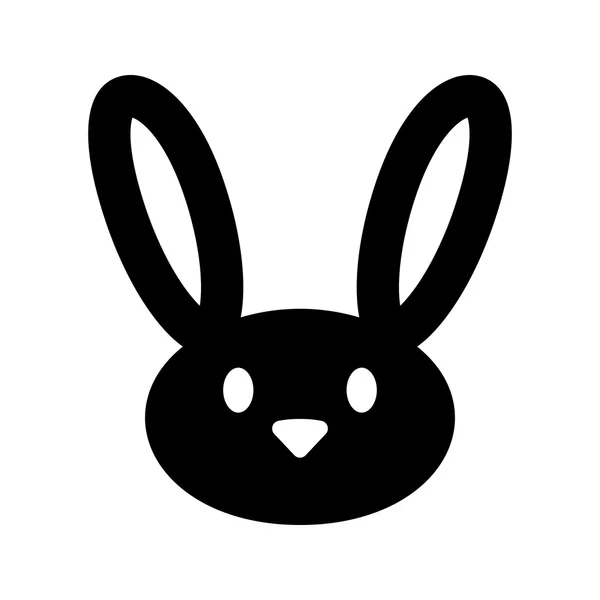 Ícone do vetor dos desenhos animados do coelho do coelho — Vetor de Stock