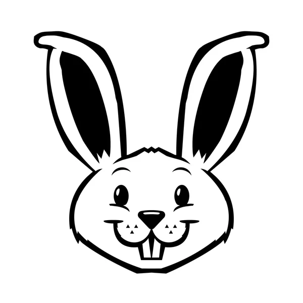 Conejo Conejo Dibujos animados Vector icono — Vector de stock