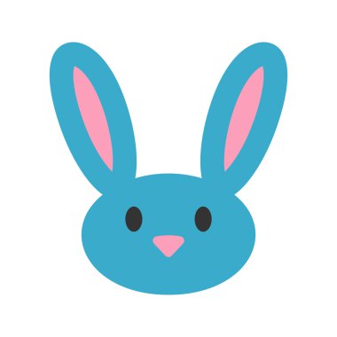 Bunny tavşan karikatür vektör simgesi