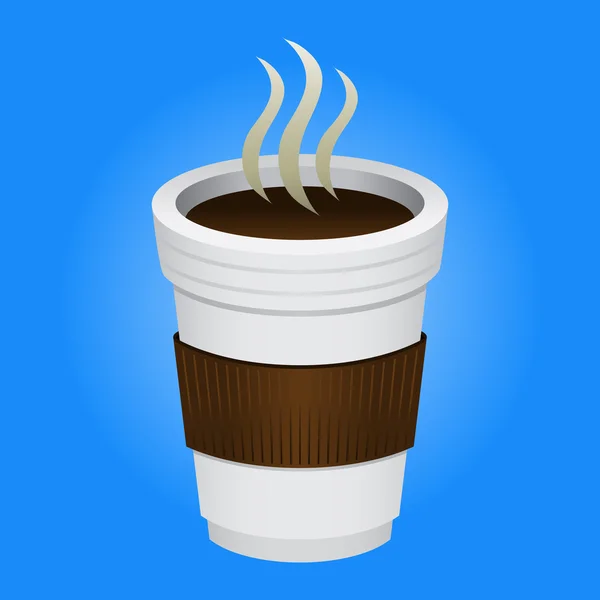 Koffie papier beker drinken vector pictogram — Stockvector