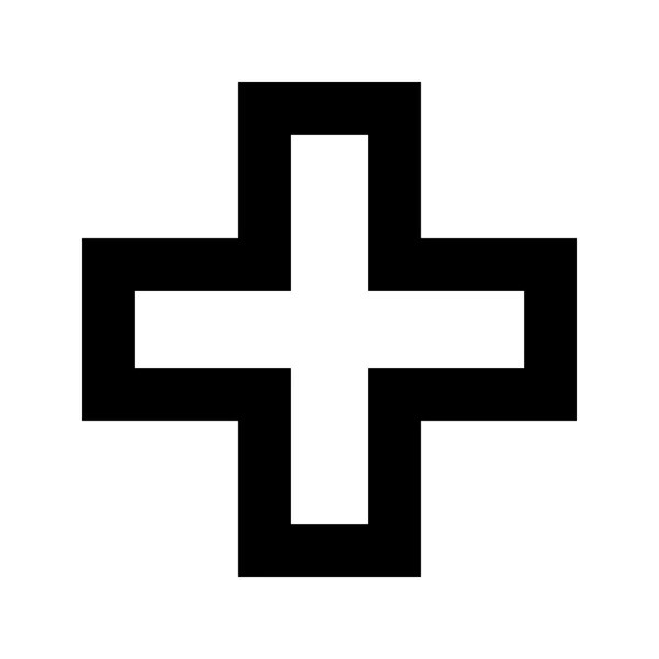 Векторная икона с крестом — стоковый вектор