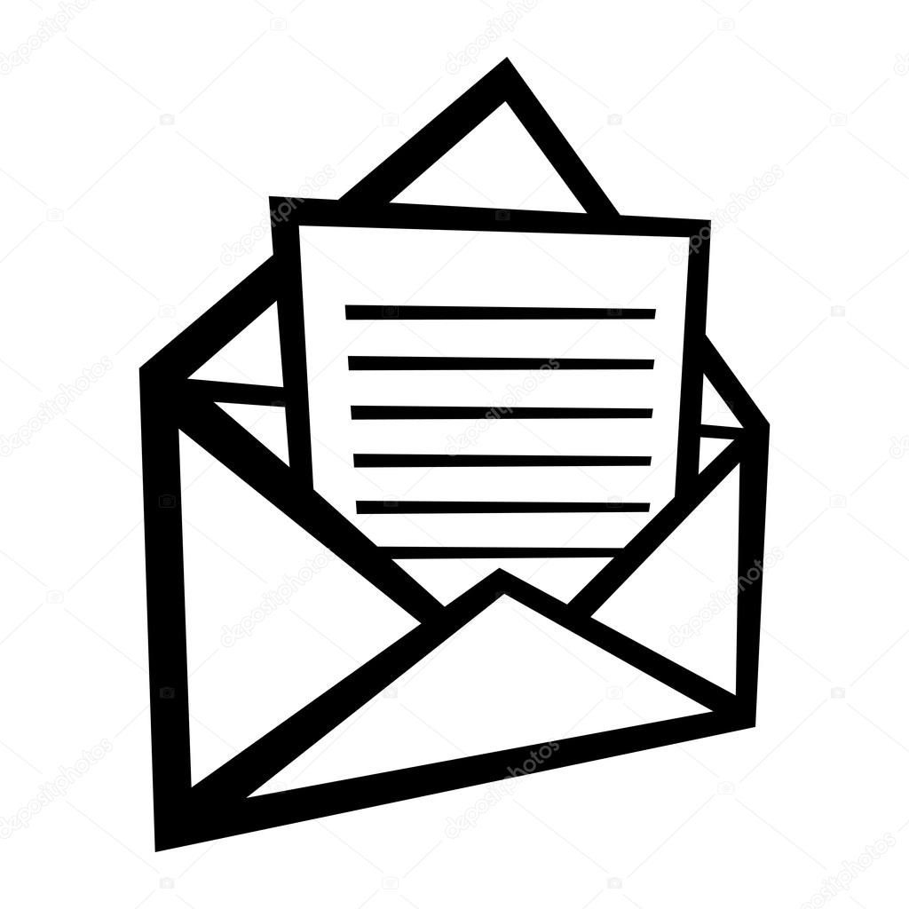 Icono de Vector de correo sobre  Vector de stock 