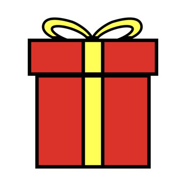 Noel hediye kutusu mevcut vektör simgesi