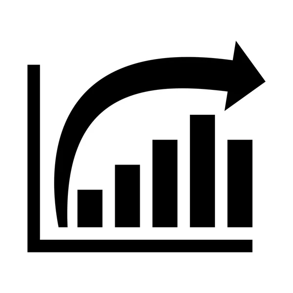 Gráfico de Barra de Negócios Vector Ícone — Vetor de Stock