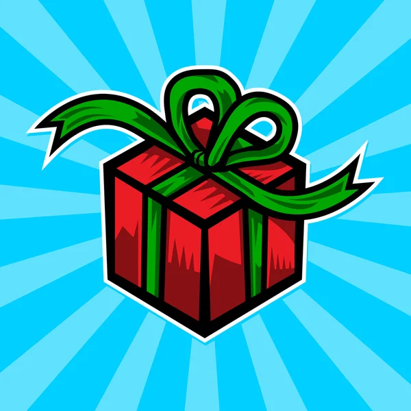 Christmas gift box present vector icon