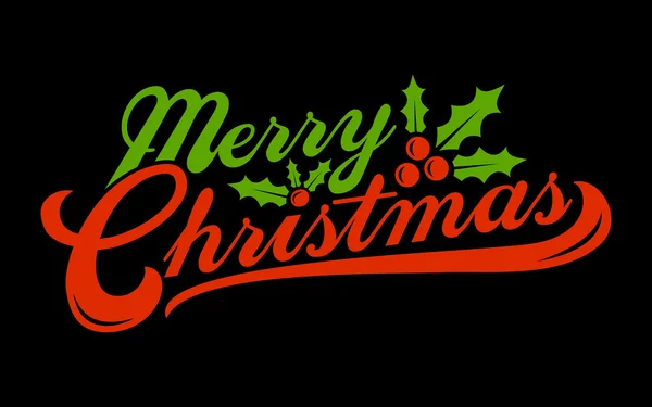 Merry Christmas text font vector graphic