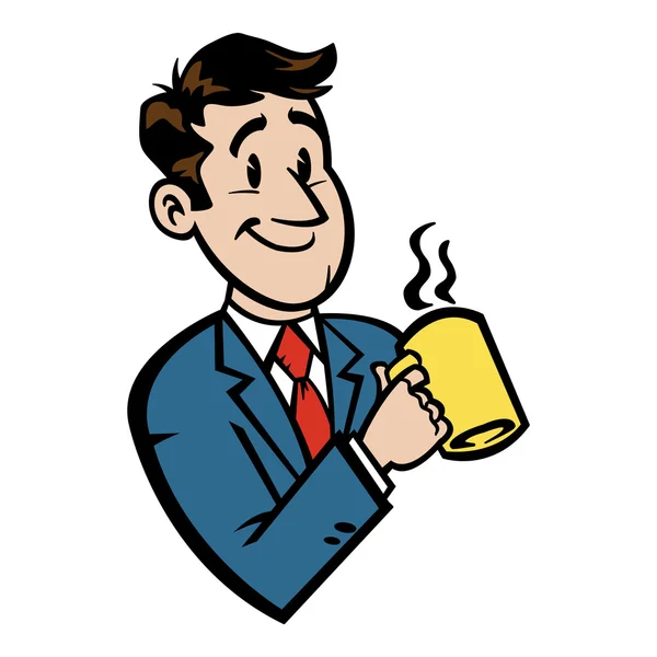 Uomo d'affari cartone animato vettoriale illustrazione — Vettoriale Stock