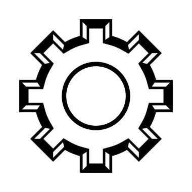 Metal makine vites vektör simgesi