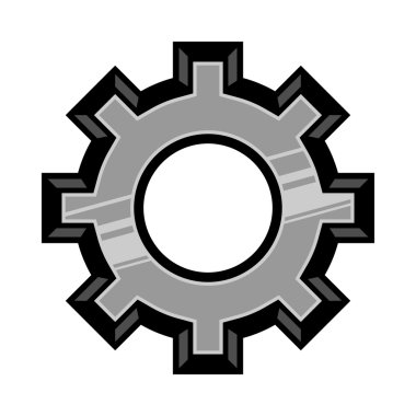 Metal makine vites vektör simgesi