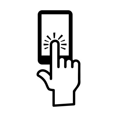 Tablet ekran akıllı telefon vektör simgesi