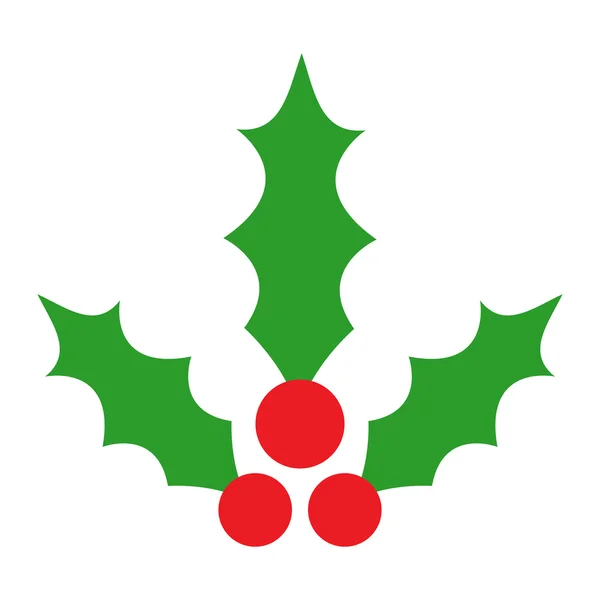 Icona del vettore vischio di Natale — Vettoriale Stock