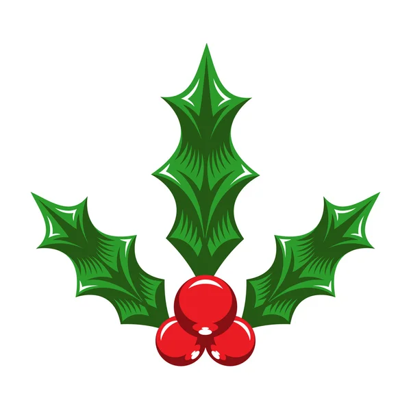 Karácsonyi fagyöngy vektor ikon — Stock Vector