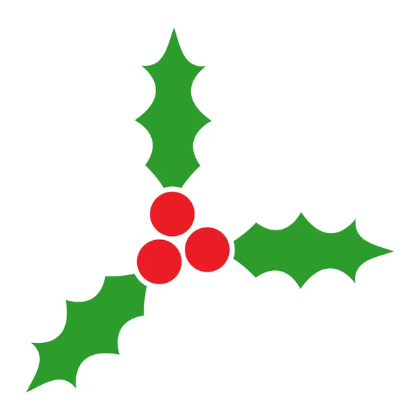 Karácsonyi fagyöngy vektor ikon — Stock Vector