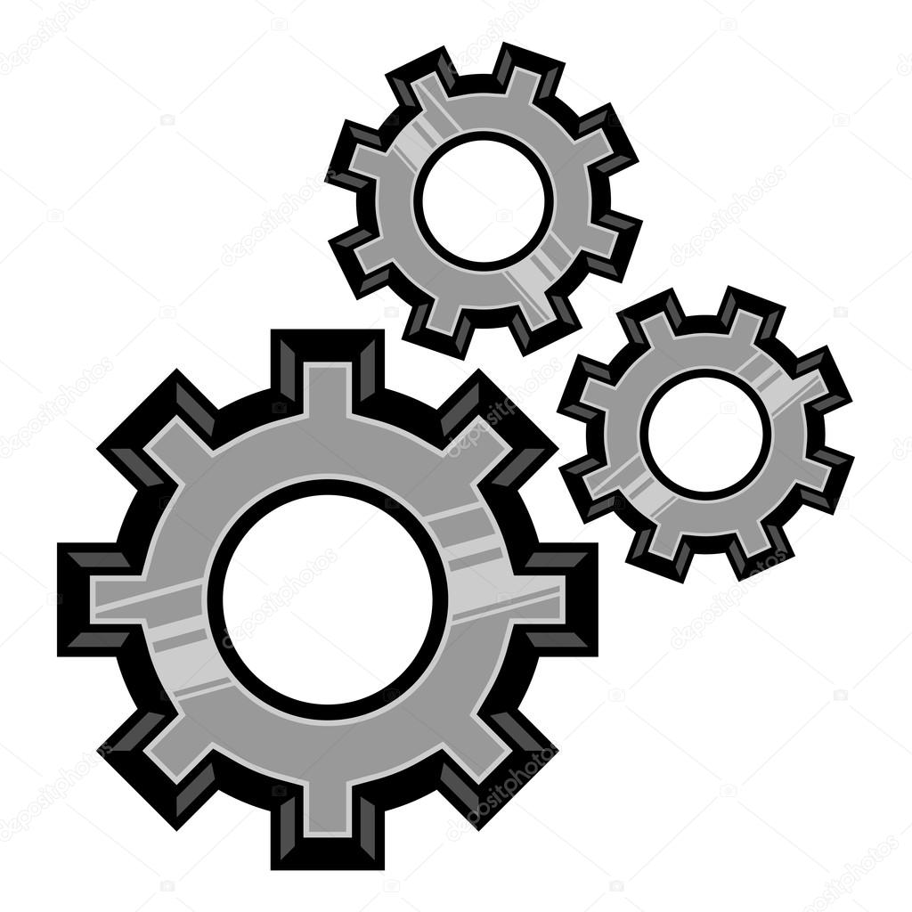Metal machine gears vector icon Stock Vector Image by ©briangoff #101541850