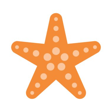 Plaj deniz yıldızı deniz hayat vektör simgesi