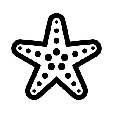 Plaj deniz yıldızı deniz hayat vektör simgesi