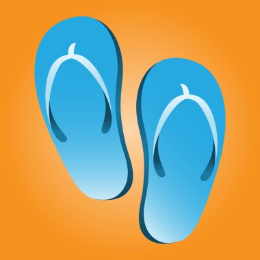 Flip flop yaz plaj terlik ayakkabı vektör simgesi