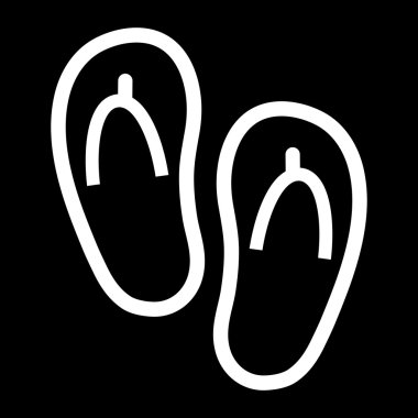 Flip flop yaz plaj terlik ayakkabı vektör simgesi