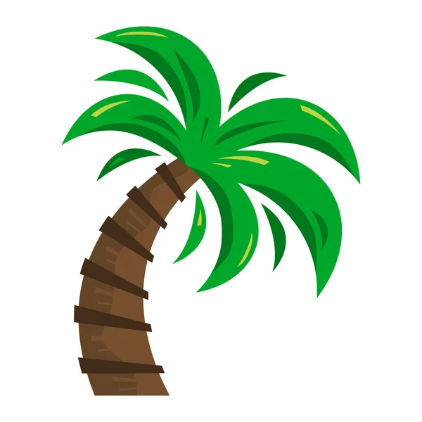 Tropical Palm Tree Vector Icon — Stock Vector