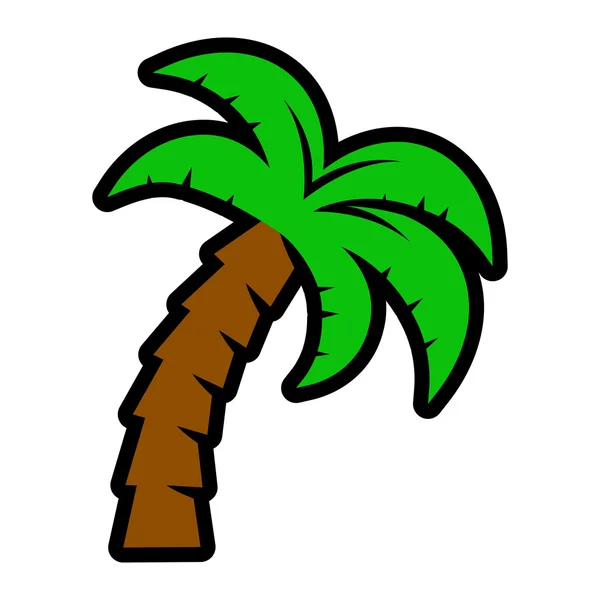 Trópusi Palm Tree Vector Icon — Stock Vector