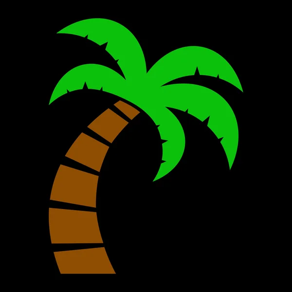 Palmera tropical Vector Icono — Vector de stock