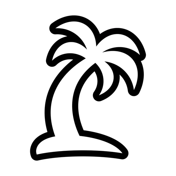 Tropical Palm Tree Vector Icon — Stock Vector