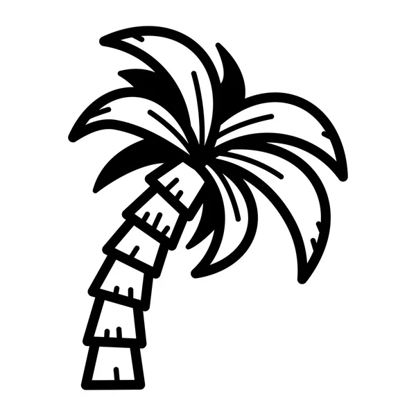 Palmera tropical Vector Icono — Archivo Imágenes Vectoriales