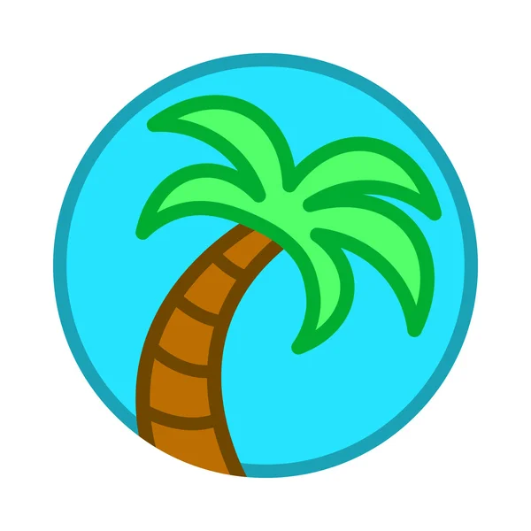 Icône vectorielle de palmier tropical — Image vectorielle