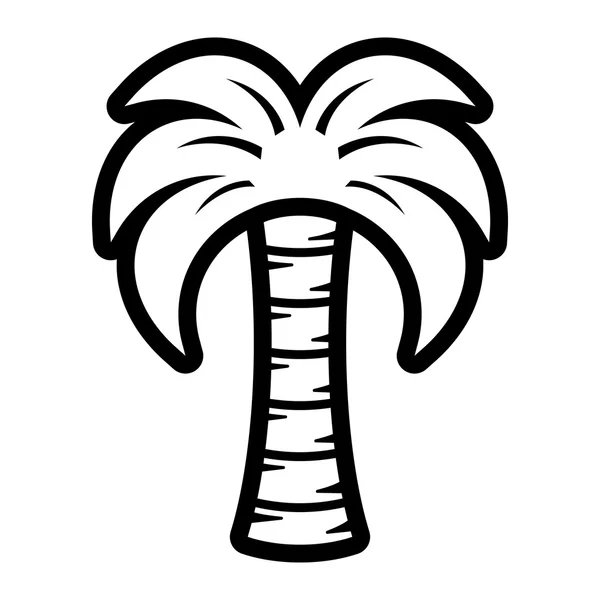 Palmera tropical Vector Icono — Archivo Imágenes Vectoriales