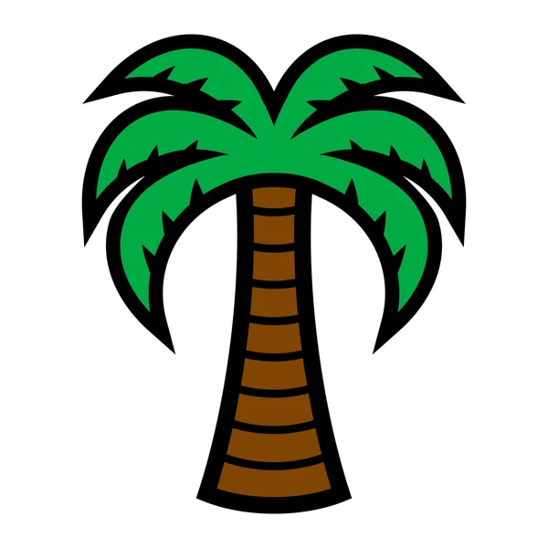 Palmera tropical Vector Icono — Vector de stock