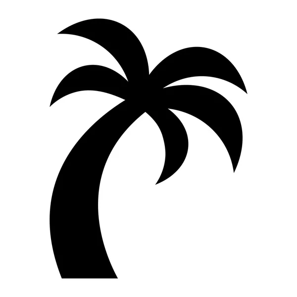 Tropikal palmiye ağacı vektör simgesi — Stok Vektör